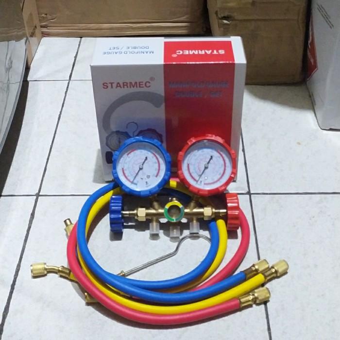 Pengatur Testing Manifold Ac Double