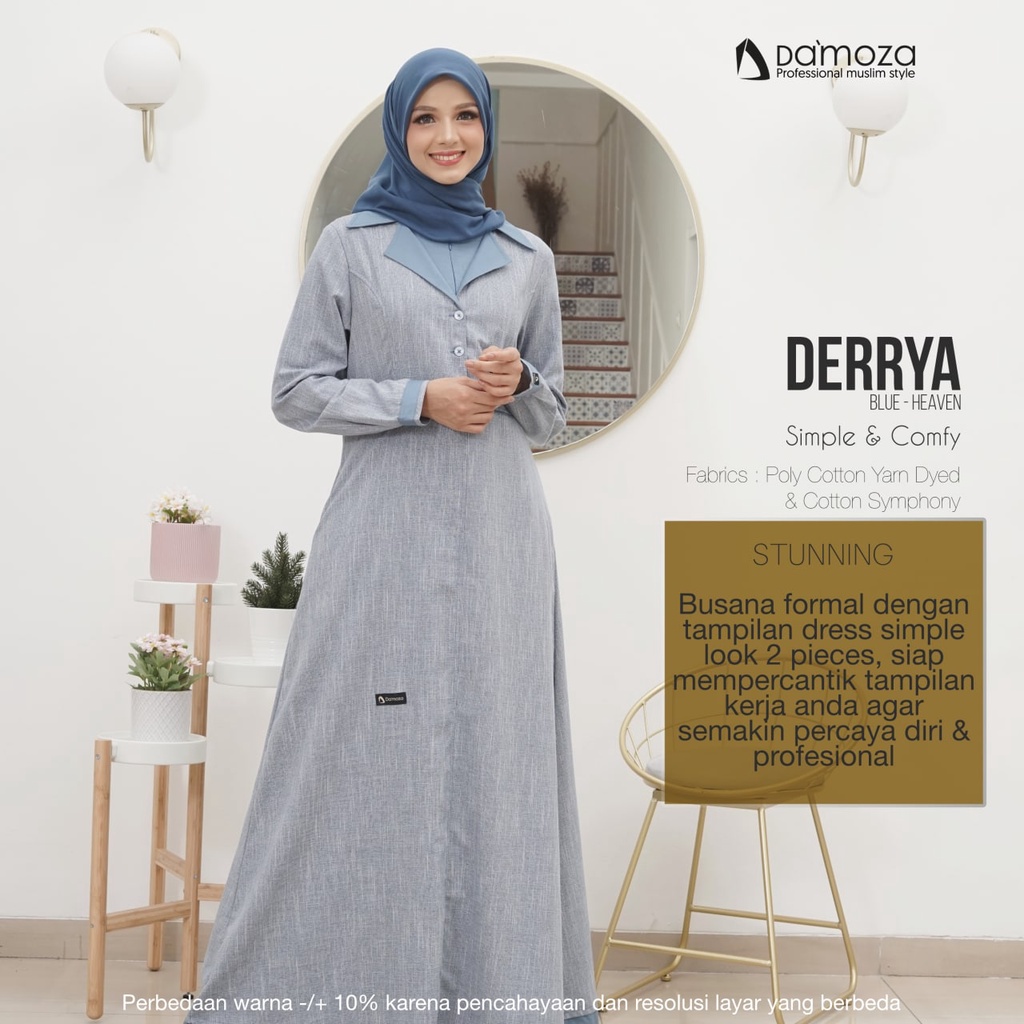 GAMIS MUTIF DERRYA TERBARU 2022/ GAMIS DAMOZA DERRYA BUSUI/ GAMIS FORMAL UPMORE DERRYA