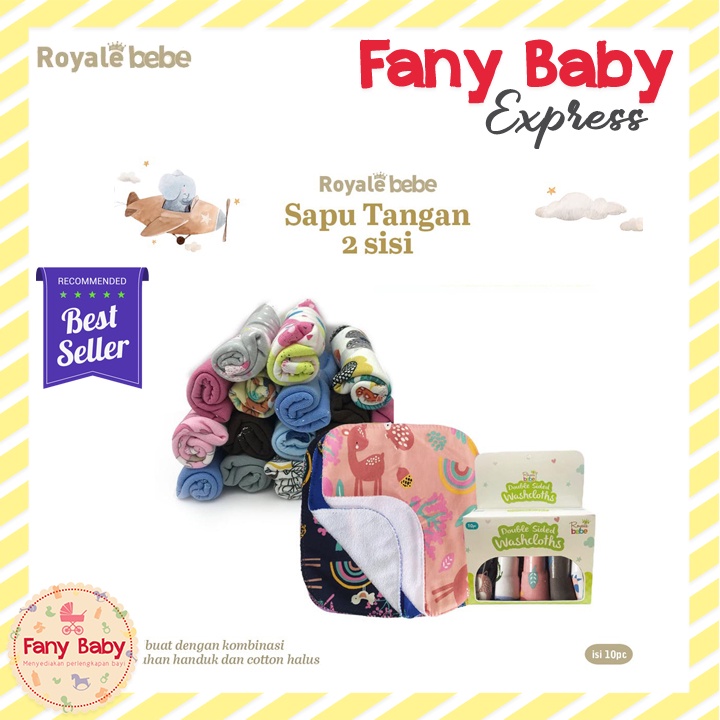 ROYALE BEBE DOUBLE SIDED WASHCLOTH (SAPU TANGAN)