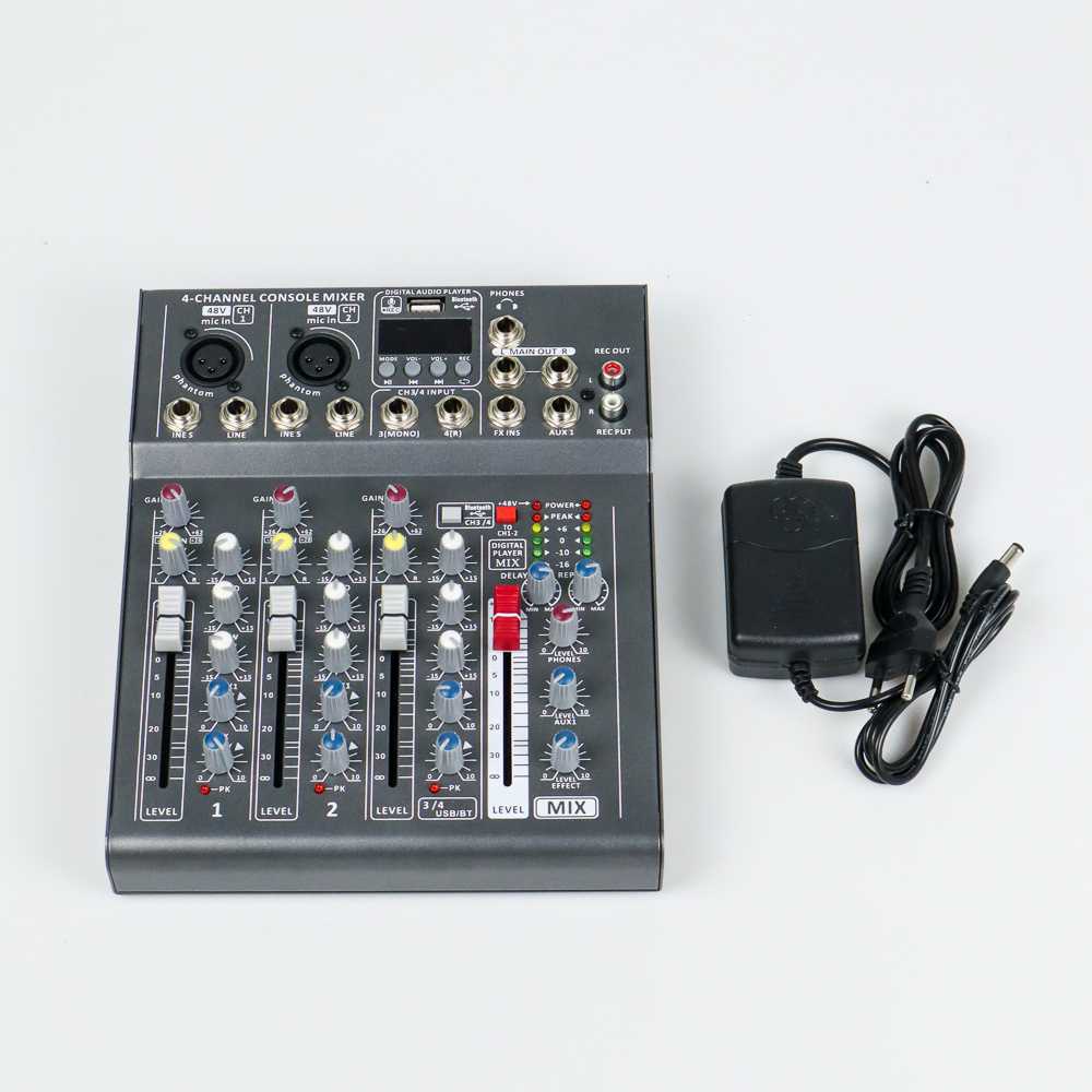 PROMO LEORY Mini Portable LIve Audio Mixer Karaoke DJ 4 Channel - 647867 7RSK1NBK