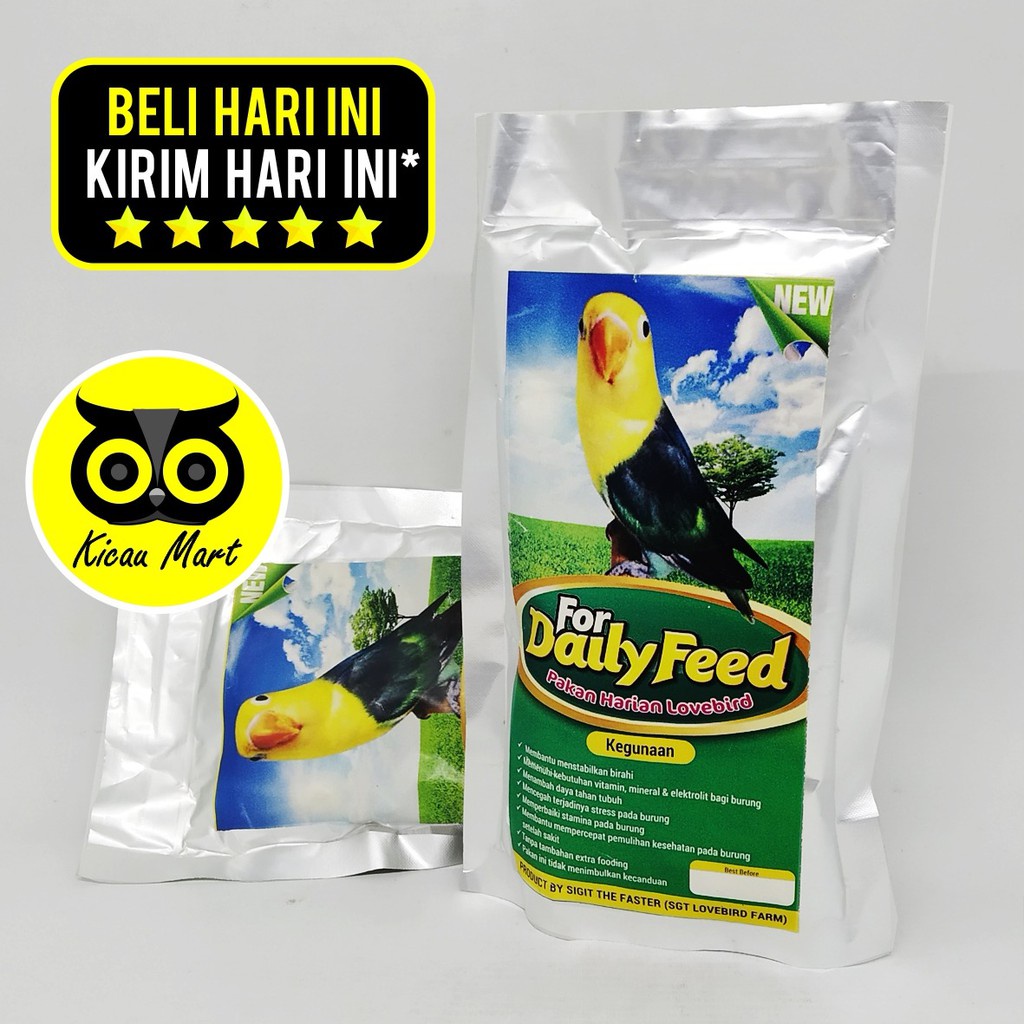 PAKAN FOR DAILY FEED LOVEBIRD MAKANAN HARIAN BURUNG LOVE BIRD LB BIJI MILET NGEKEK KONSLET FORDAILYFL