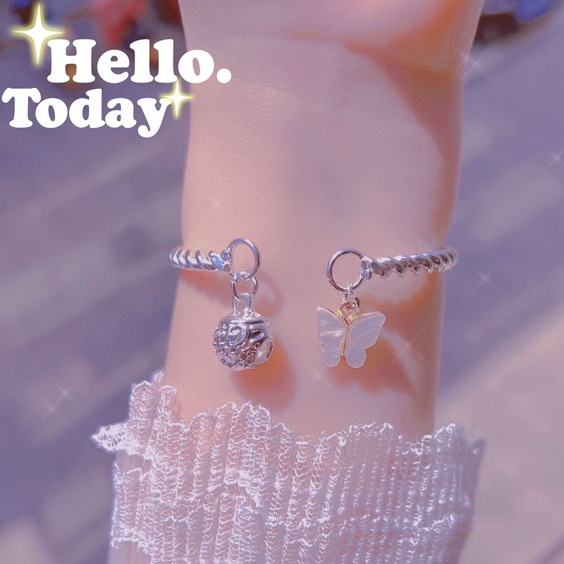 Gelang Tangan Sterling Silver 925 Dengan Liontin Loncengpita Untuk Wanita