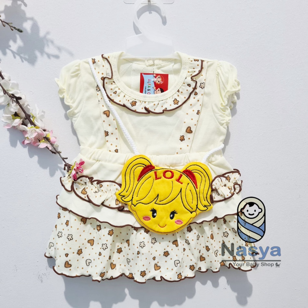 [A-001] Dress Bayi Cream / Setelan Bayi Keren (3-6 bulan)