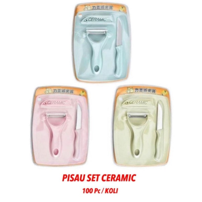 Pisau Dapur Set 3 In 1 Telenan Pisau Pengupas Buah Pisau Dapur