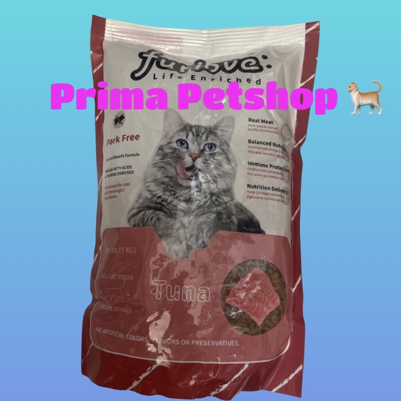 Furlove Kitten &amp; All Life Stage semua usia kitten dan adult makanan kucing kering 1 kg