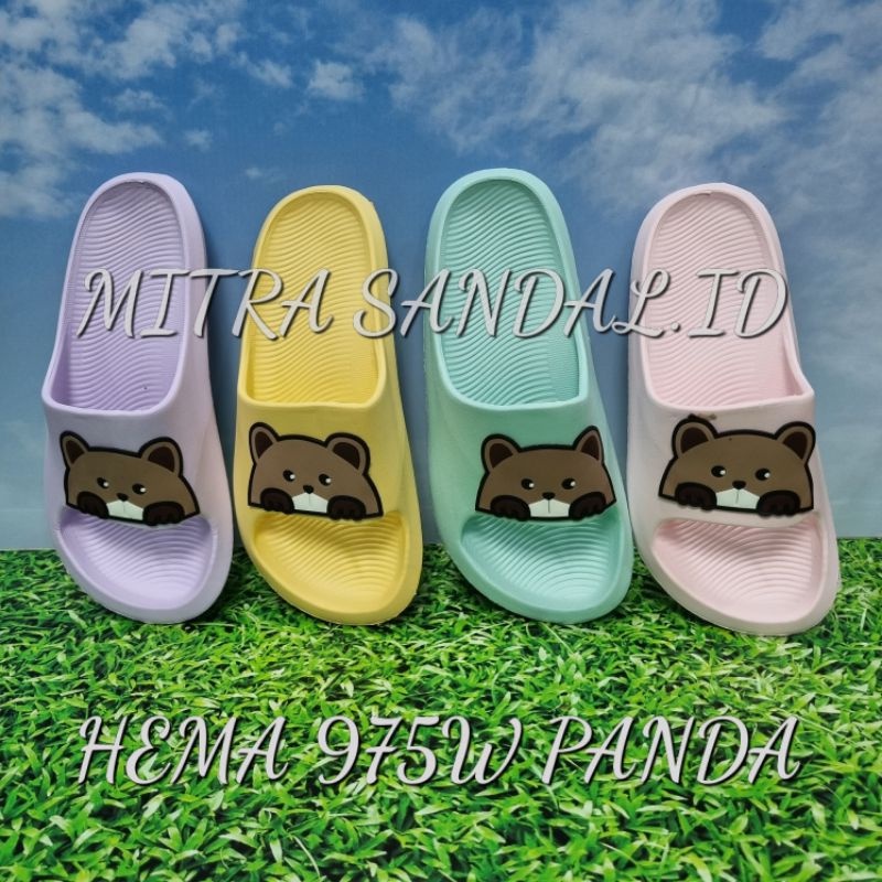 SALE !! HEMA Sandal Slop Wanita TEDDY/Sandal Rumah Wanita/Anti Licin Ringan dan Nyaman