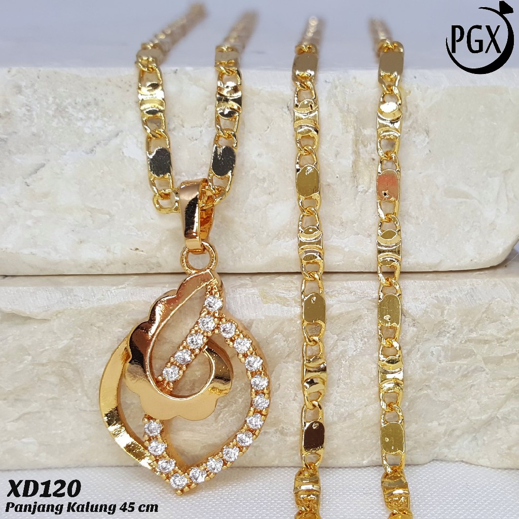 PGX Kalung Wanita Xuping Perhiasan Lapis Emas Aksesoris Fashion Premium - XD120