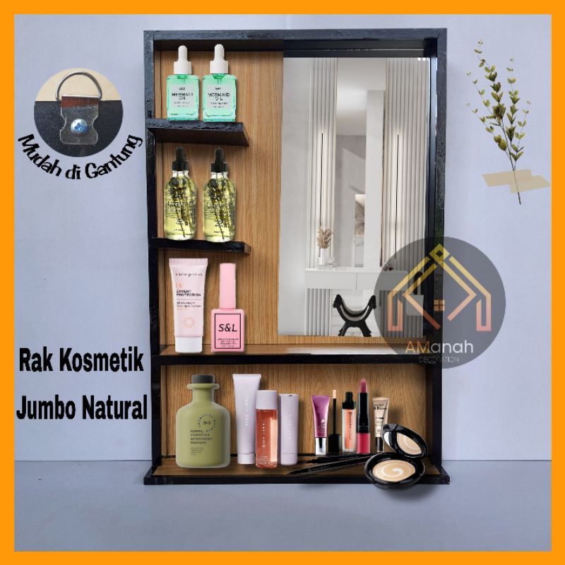 [COD] RAK KOSMETIK GANTUNG JUMBO - RAK KOSMETIK KAYU KOKOH DAN KUAT - RAK ALAT MAKE UP