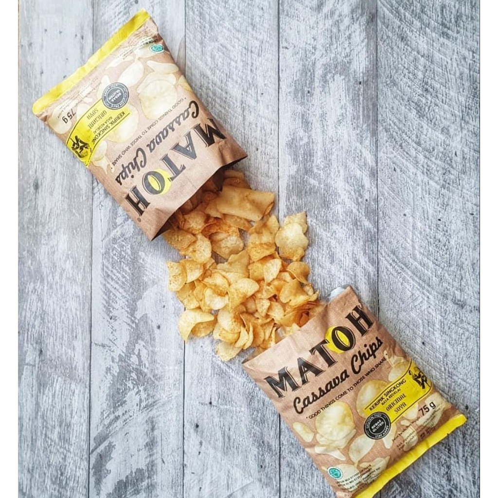 MATOH Cassava Chips - Keripik Singkong ORIGINAL SOYA Gluten Free &amp; Non Msg 75 g