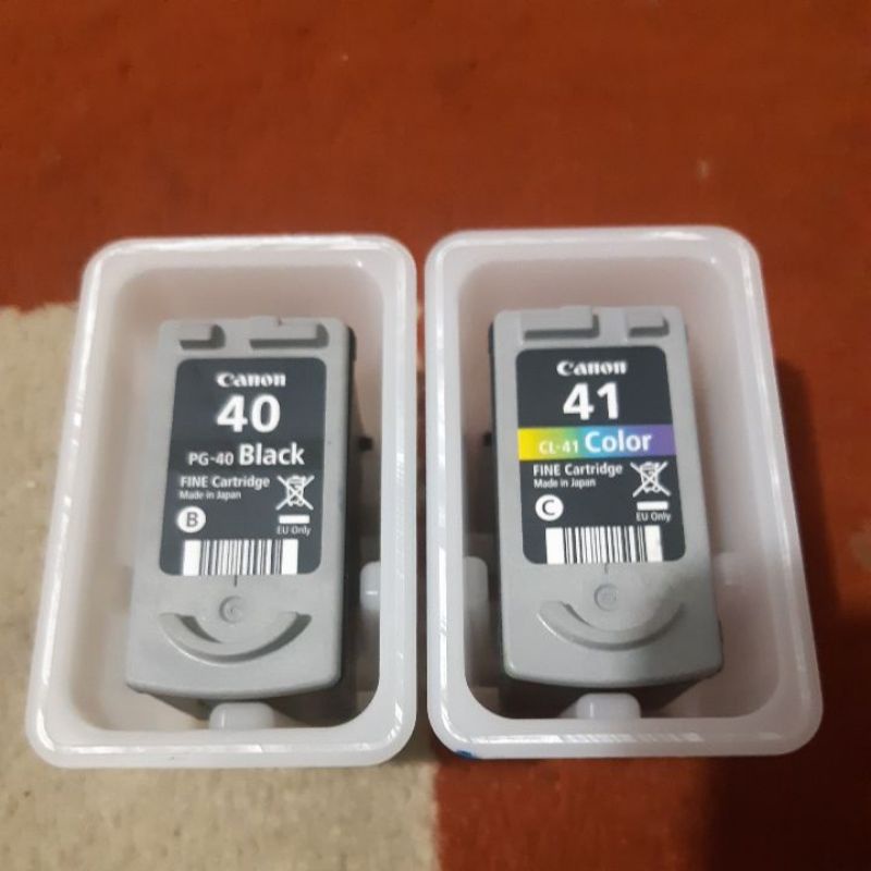 Tinta Catridge Canon PG-40 Black & CL-41 Colour Recycle siap pakai