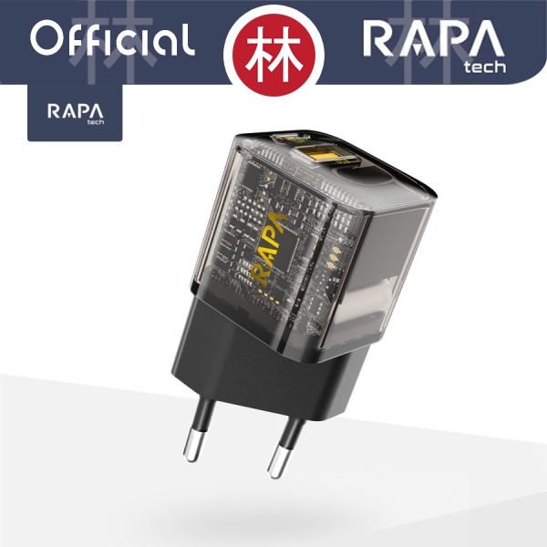 RAPAtech CH3050 - POWER CRYSTAL I - QC + PD30W Charger Mini 2 Port 30W