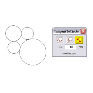 Plugin CorelDraw - Tangenttocircle