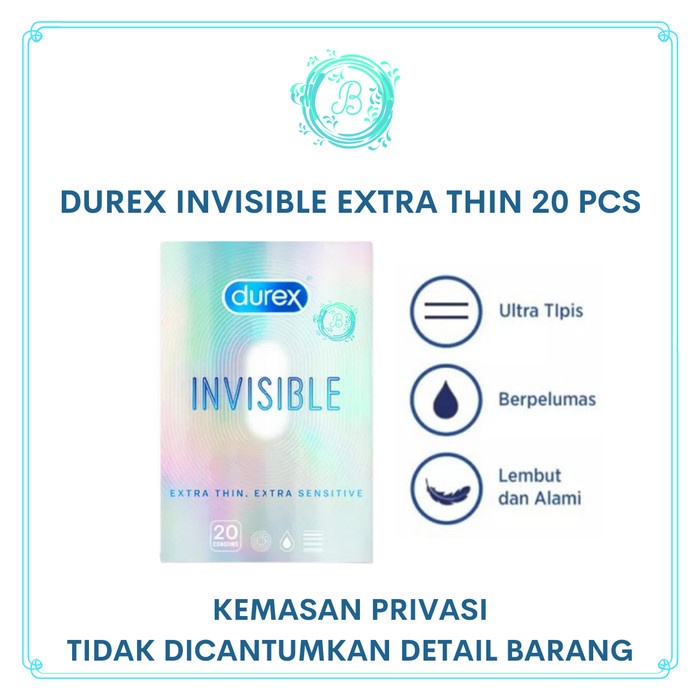 Kondom Durex Invisible Kondom Ekstra Tipis Kondom Tipis Durex 20 pcs