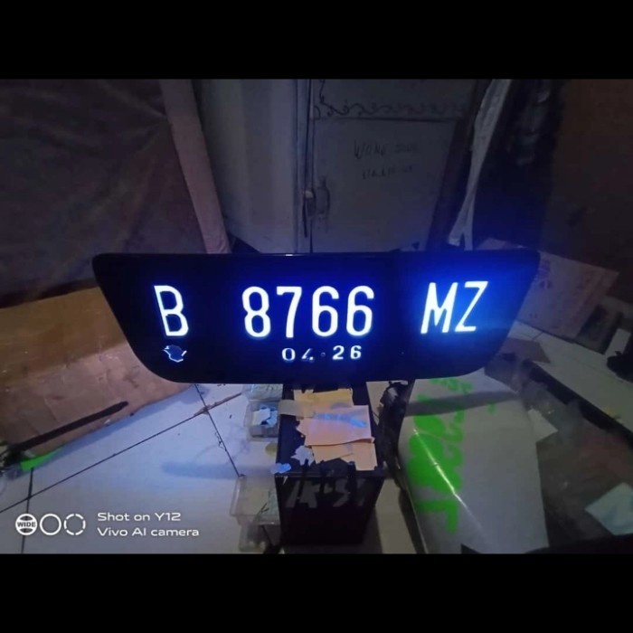 Cover plat nomor acrylic custom led