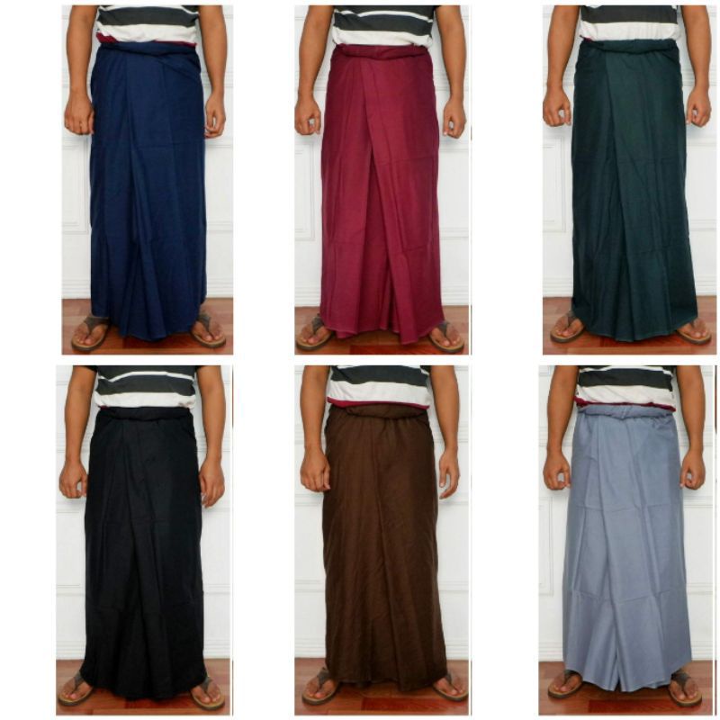 Sarung polos pria dewasa bahan santung murah