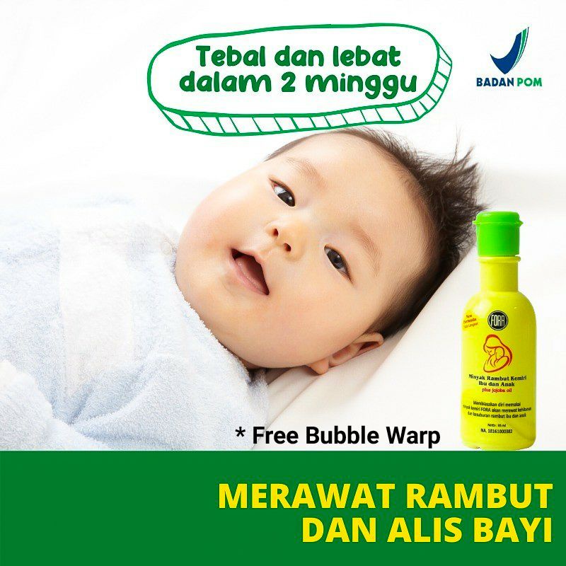 Minyak Kemiri Bayi FORA Minyak Penumbuh Rambut dan Alis Bayi Anak