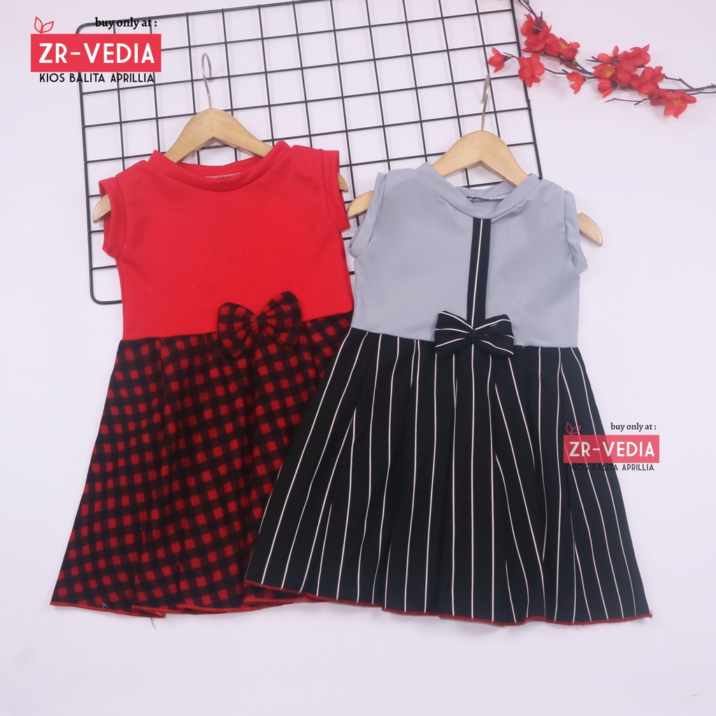 Dress Melody uk Bayi - 6 Tahun / Dres Baby Yukensi  Baju Anak Perempuan Casual Gaun Pesta Polos Kiosbalitaaprillia
