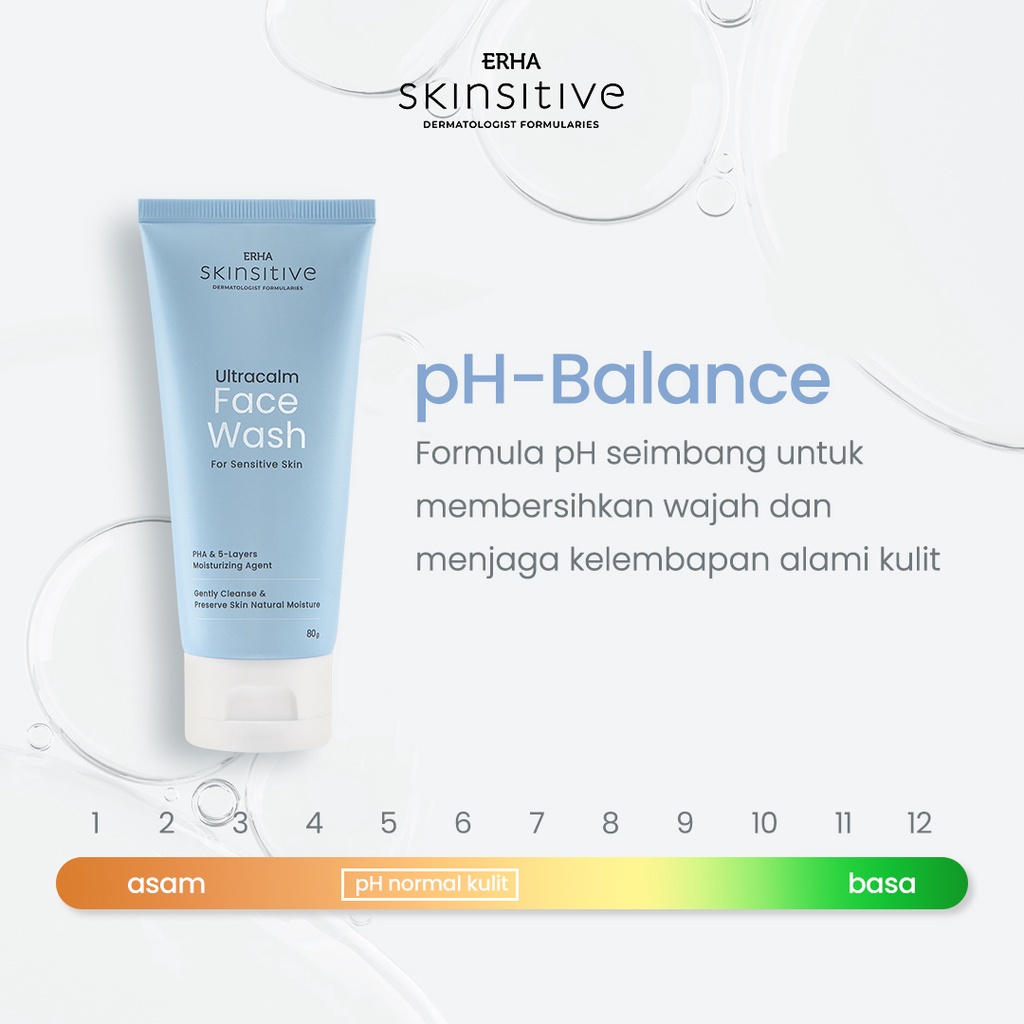 ❤ MEMEY ❤ ERHA Skinsitive Ultracalm Face Wash For Sensitive Skin 80g