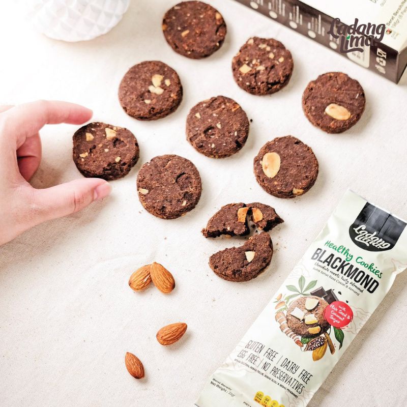 Ladang Lima - BLACKMOND Healty Cookies With Flax Seed &amp; Coconut Sugar 180 g