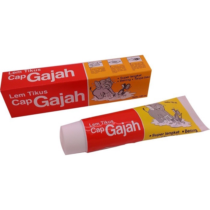 LEM TIKUS TUBE CAP GAJAH 100 GRAM