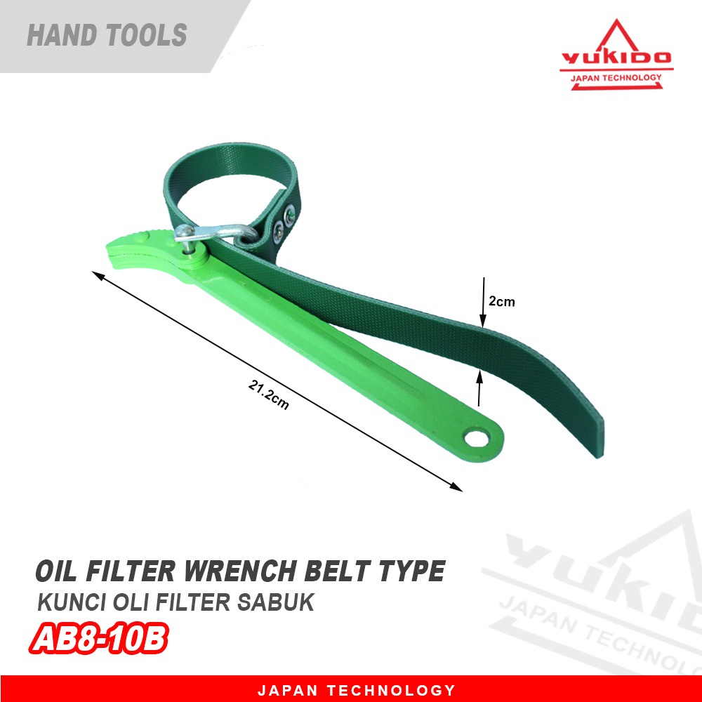 Kunci Oli Filter Sabuk  8INC- Oil Filter Wrench Belt Type YUKIDO