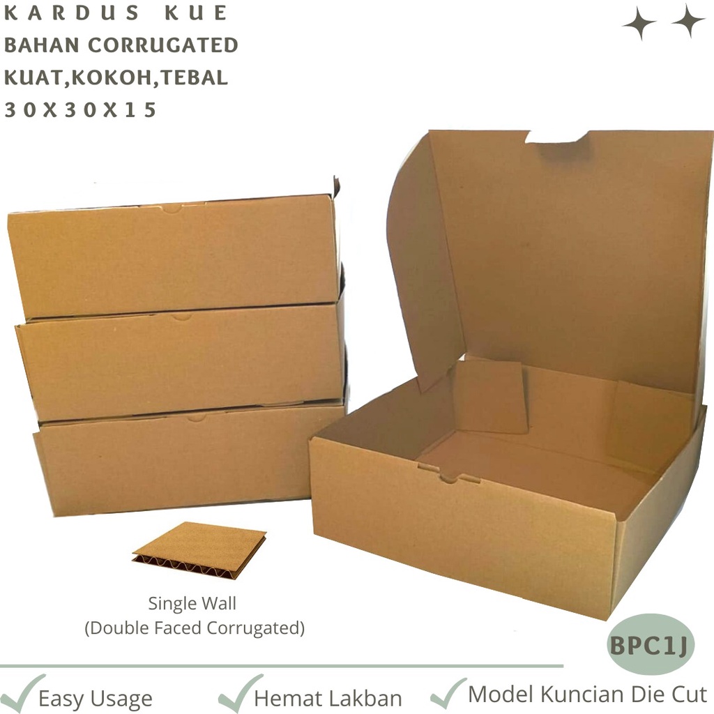 

Kardus Pizza Box Pizza Dus Pizza BPC1J-30X30X10(MIN ORDER 10 PCS)