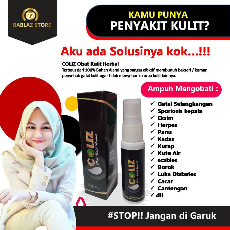 COLIZ OBAT GATAL KULIT AMPUH EKSIM PANU KADAS HERPES GATAL KEPALA BOROK LUKA LUAR CEPAT KERING AMPUH
