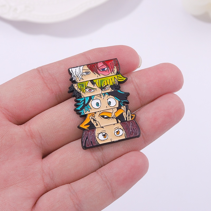 Bros Pin Enamel Desain Kartun Anime My Hero Academia Bahan Metal Untuk Aksesoris Kerah