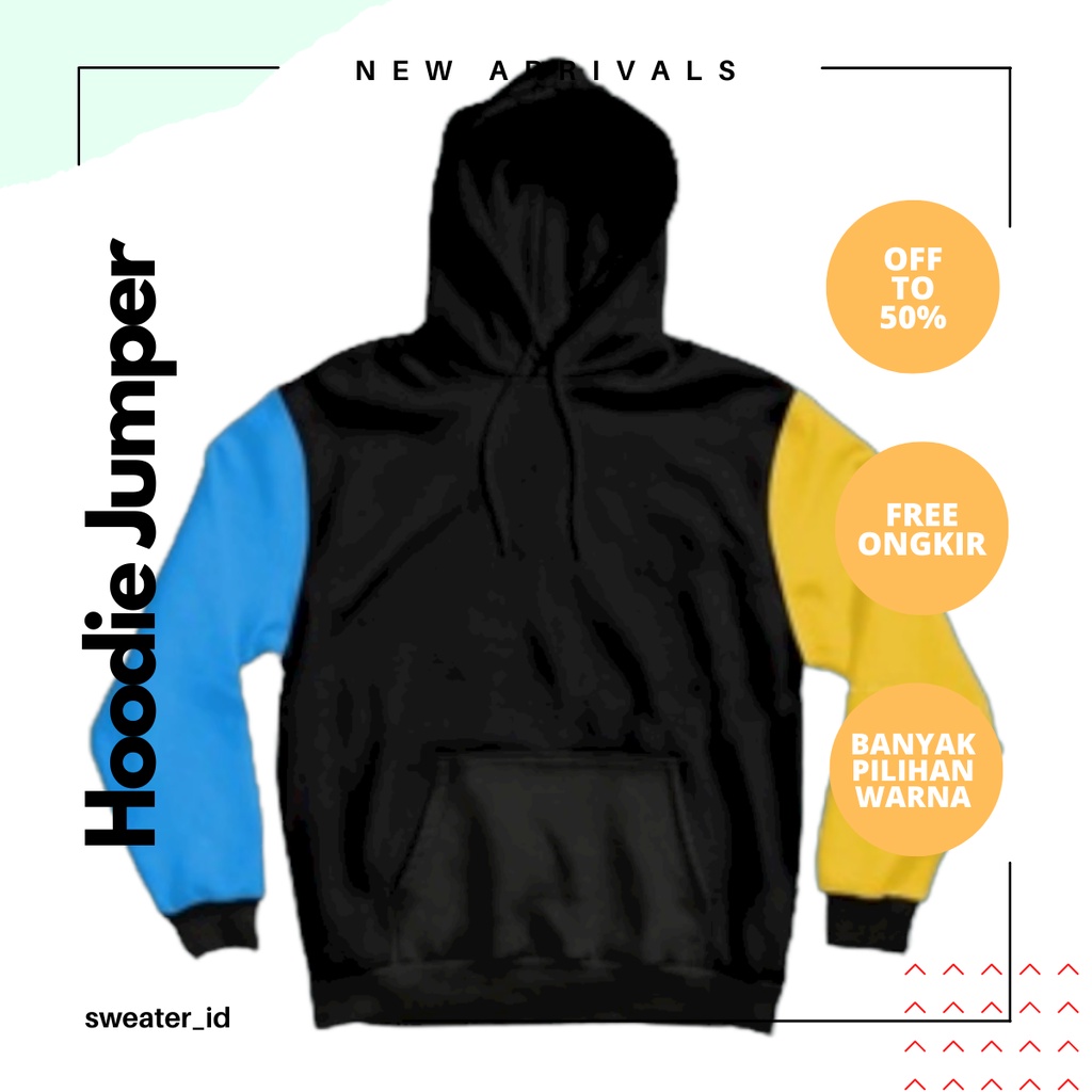 SWEATER_ID Sweater Crewneck Sweatshirt Hoodie Jumper Tri Color Polos Unisex