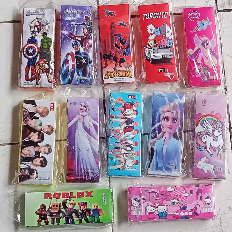 

Kotak pensil / pencil case rakit / lipat karakter anak murah