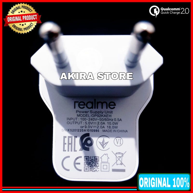 Charger Realme Narzo 50A Prime ORIGINAL 100% Fast Charging 18W Type C