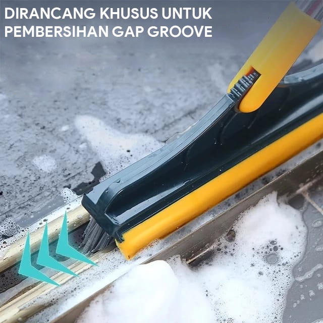 Sapu Sikat Gagang Kamar Mandi Alat Wiper Pembersih Lantai 3in1 Three Angle Untuk Membersih kan Sudut Dan Kaca