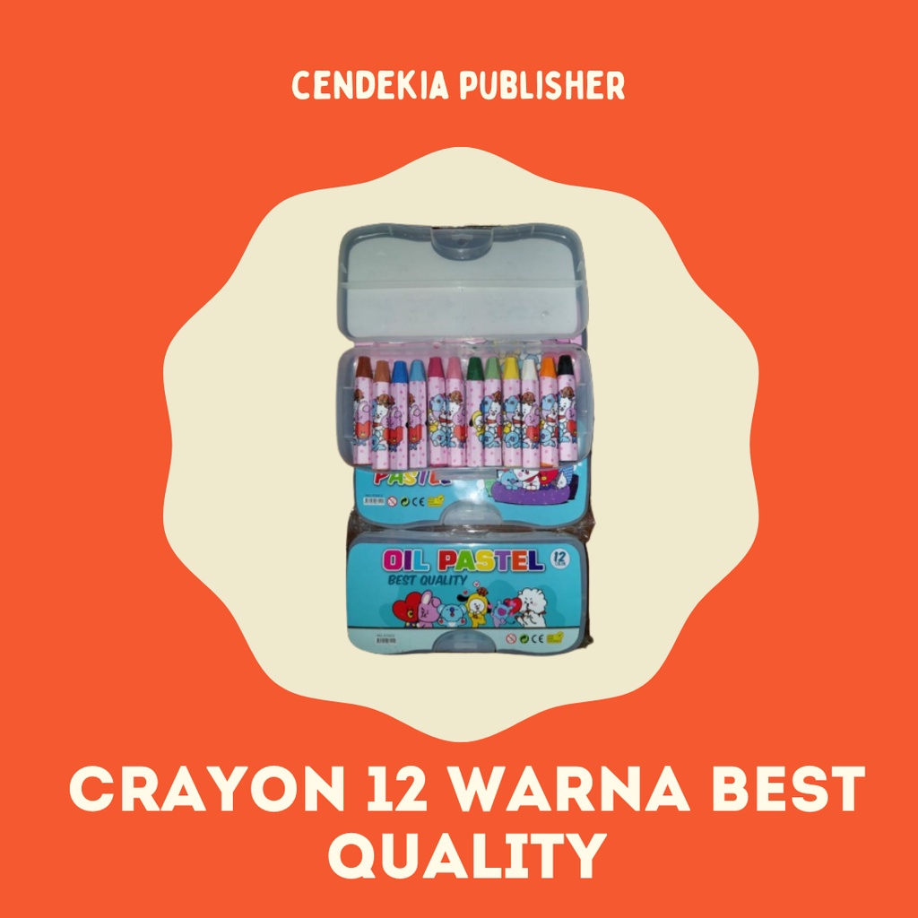 

CRAYON 12 WARNA BEST QUALITY ORI BERKUALITAS / OIL PASTEL / KRAYON 12 WARNA
