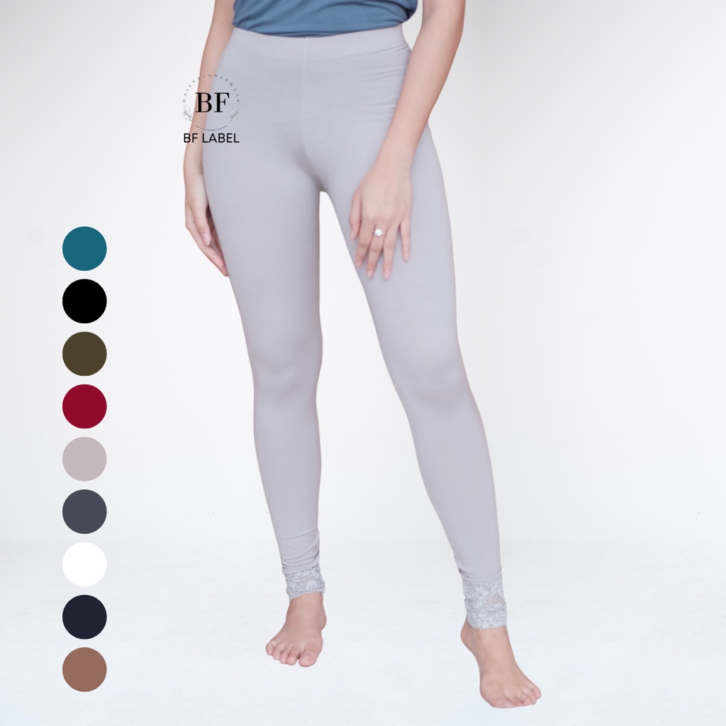 BF Label - Legging Renda | Rayon Premium | Innerwear bahan adem murah