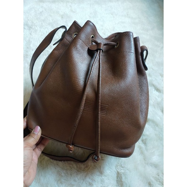 Preloved Tas Serut Lancel Kulit Asli
