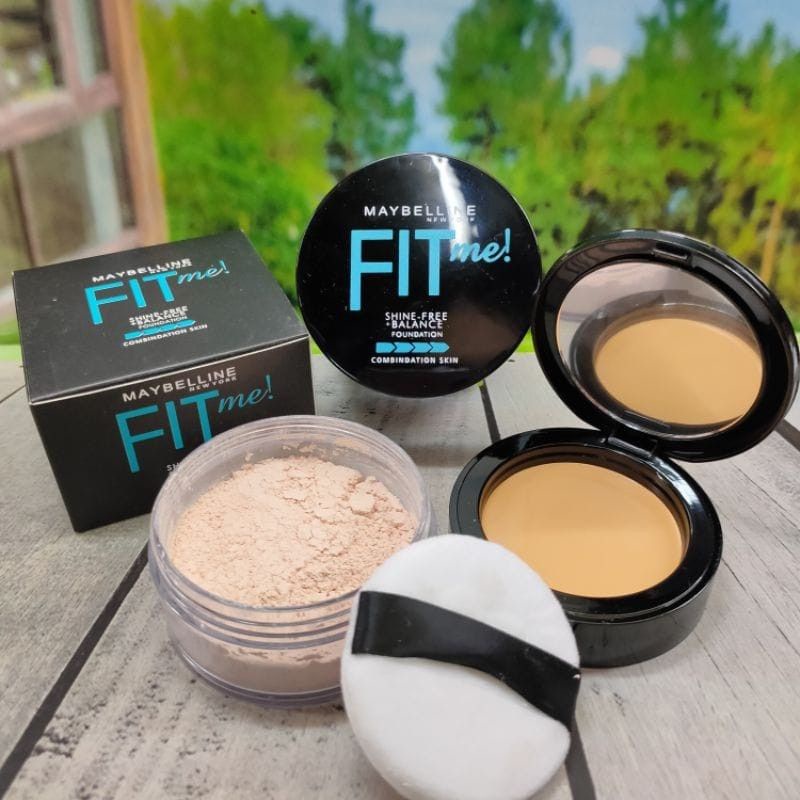 Medan Cod Maybelline Bedak Padat Basah + Bedak Tabur / Bedak 2 in 1 Maybelline / Bedak Maybelline Tw