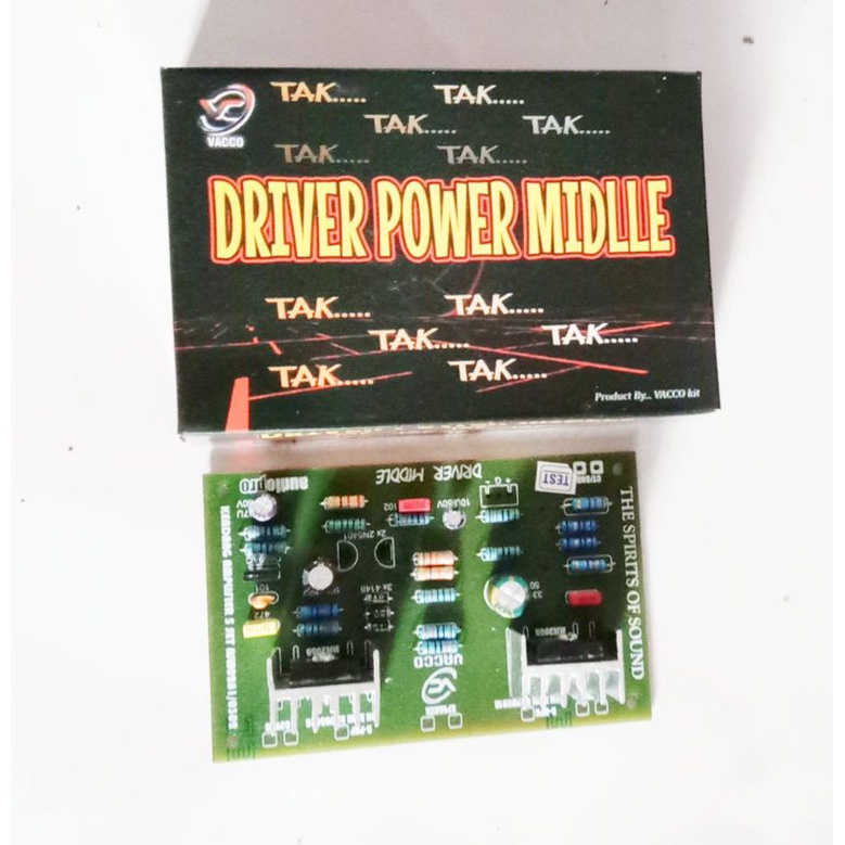 Kit Driver Power Amplifier Middle Komponen Berkualitas PCB Pertinak  by Vacco