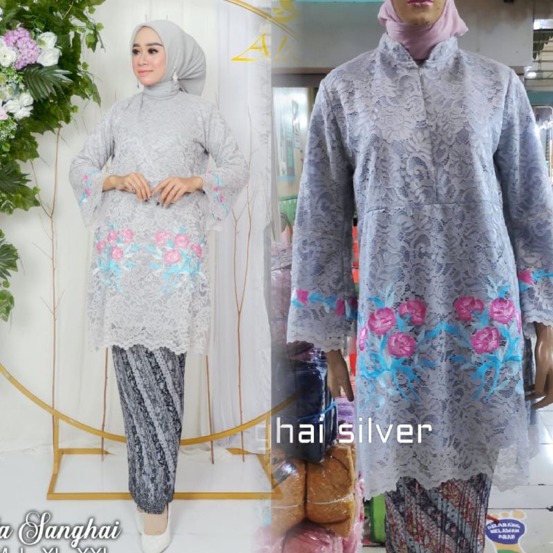 TUNIK SHANGHAI // BAHAN BRUKAT MIX BORDIR LANGSUNG // KODE LZ