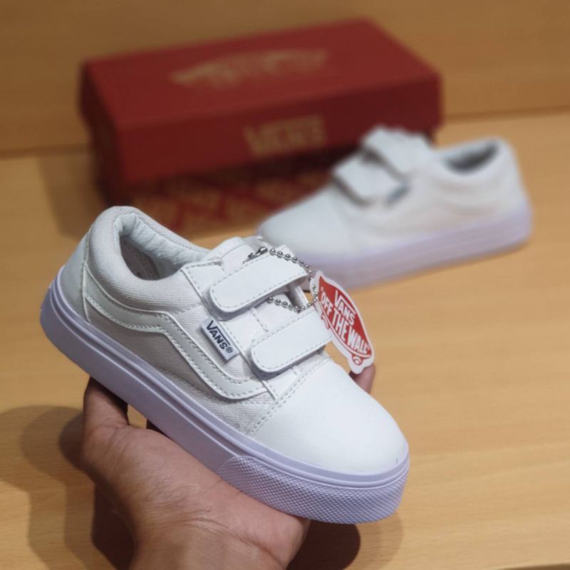 SEPATU VANS ANAK PUTIH SEPATU ANAK COWOK PREMIUM HIGH QUALITY SEPATU ANAK KECIL LAKI LAKI PEREMPUAN