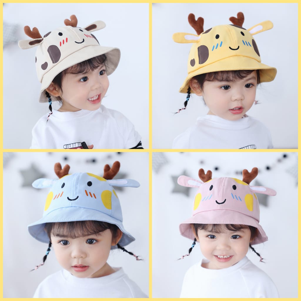 Topi Traveling Anak Bayi Balita Topi Anak Pantai Topi Bucket Bundar Anak Topi Fashion Anak Topi Moti