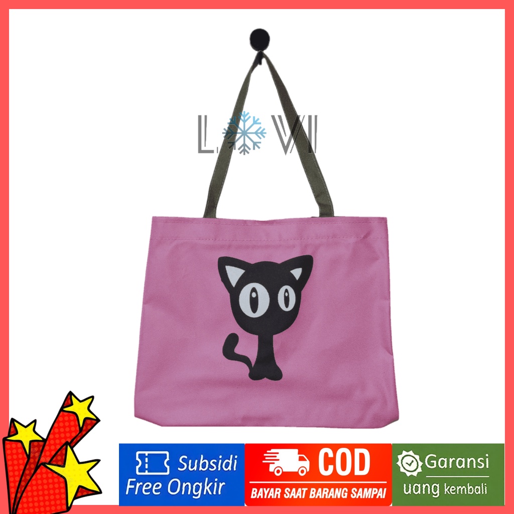 LOVI_ID - PAO PAO Tas Totebag Wanita Kucing