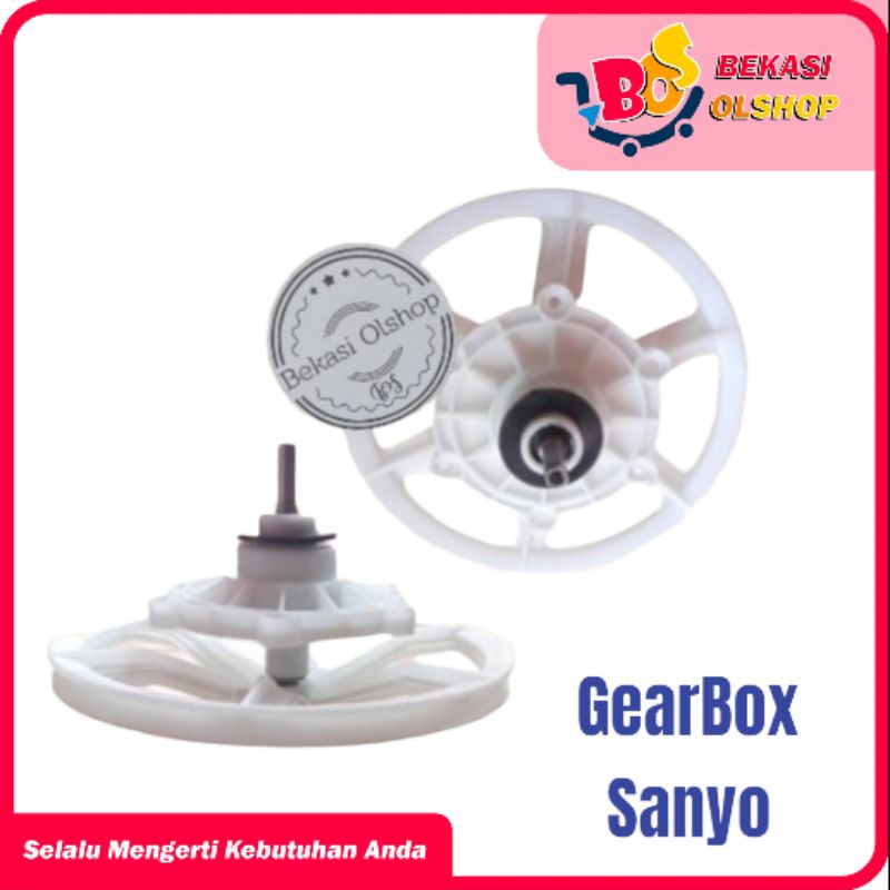 Satu Gear Box As Pully Mesin Cuci Sanyo Aqua 2Tabung  Gear Box Mesin Cuci Sanyo