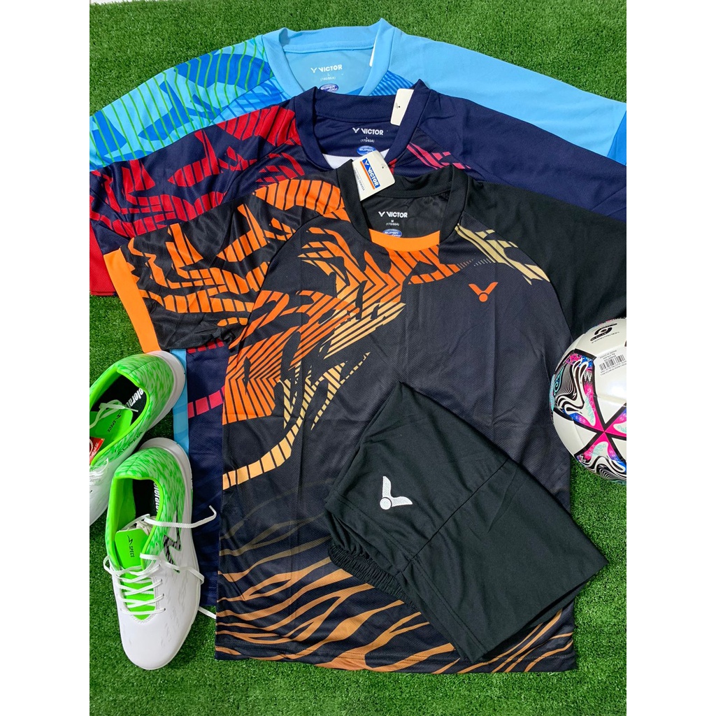1 SET PAKAIAN OLAHRAGA PRIA WANITA BAJU KAOS BADMINTON LINING BULUTANGKIS / JERSEY PRINTING SETELAN 