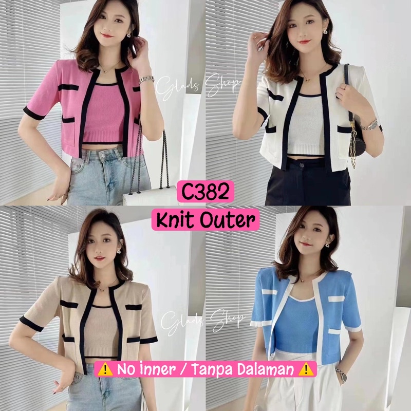 Korean knit Outer - HANYA CARDIGAN | C382 | Cardigan Crop Atasan Fashion Wanita