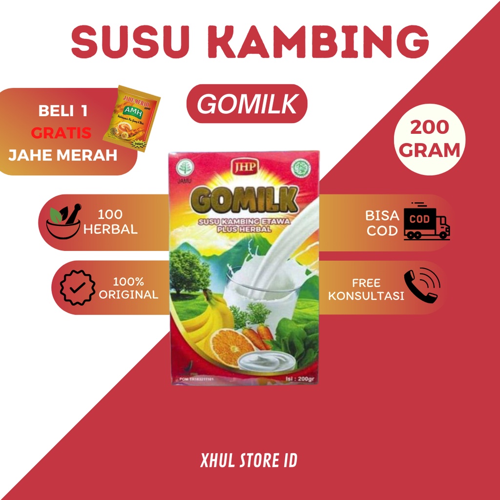 

Susu Kambing Bubuk Etawa Premium Gomilk Herbal Asli