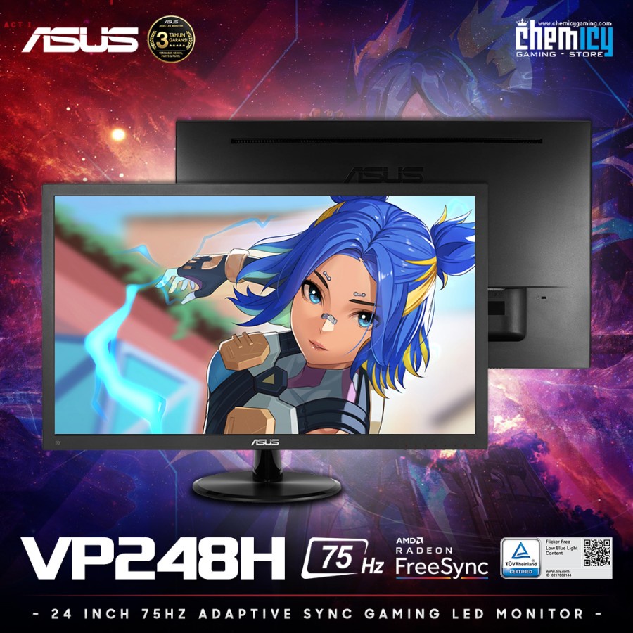 Asus VP248H 24inch 75Hz Full HD Adaptive-Sync Gaming LED Monitor