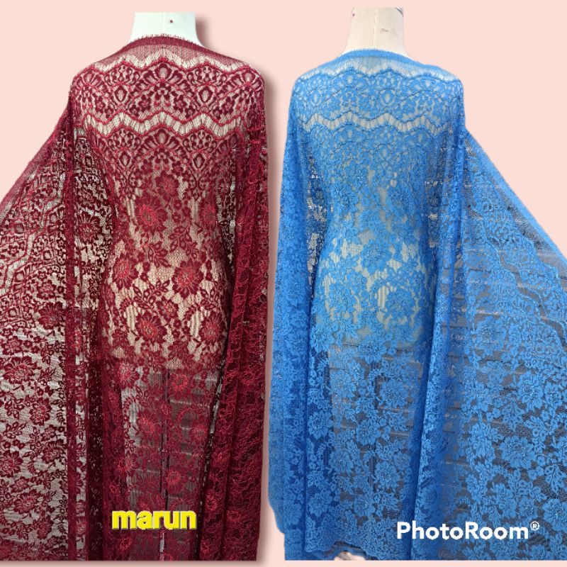 (COD) PRANCIS LACE /BROKAT LACE PRANCIS SAINT LAURENT BENANG KILAP MEWAH/SAINT LAURENT PRANCIS BENAN