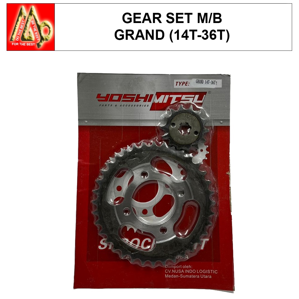 Grand (14T-36T) / Gear Set Depan &amp; Belakang / TW