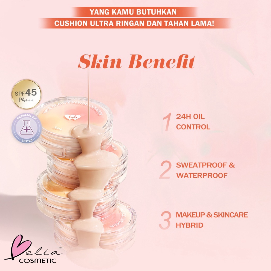 ❤ BELIA ❤ BNB barenbliss Korean Bloomatte True Beauty Inside Cushion 24H Full Coverage | Refill Cushion | BPOM
