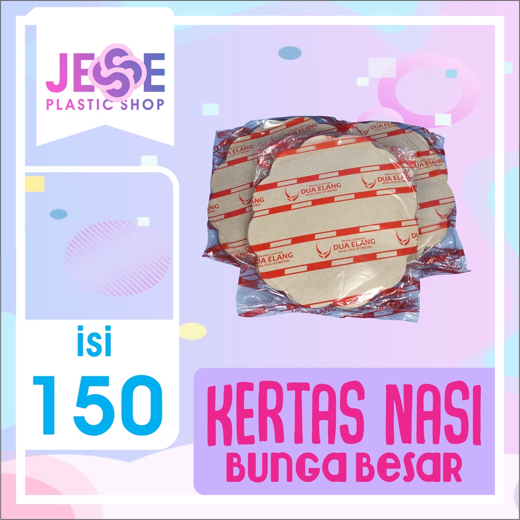 Kertas Nasi Bulat Besar | Kertas Nasi Bunga | Kertas Nasi Murah | Kertas Bungkus Nasi | Kertas  Nasi
